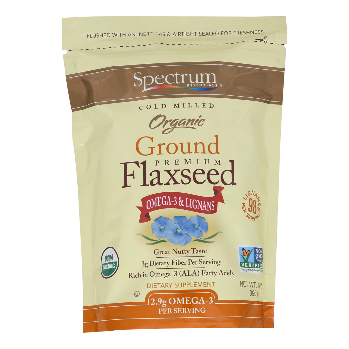 Spectrum Essentials Organic Ground Flaxseed - 14 Oz