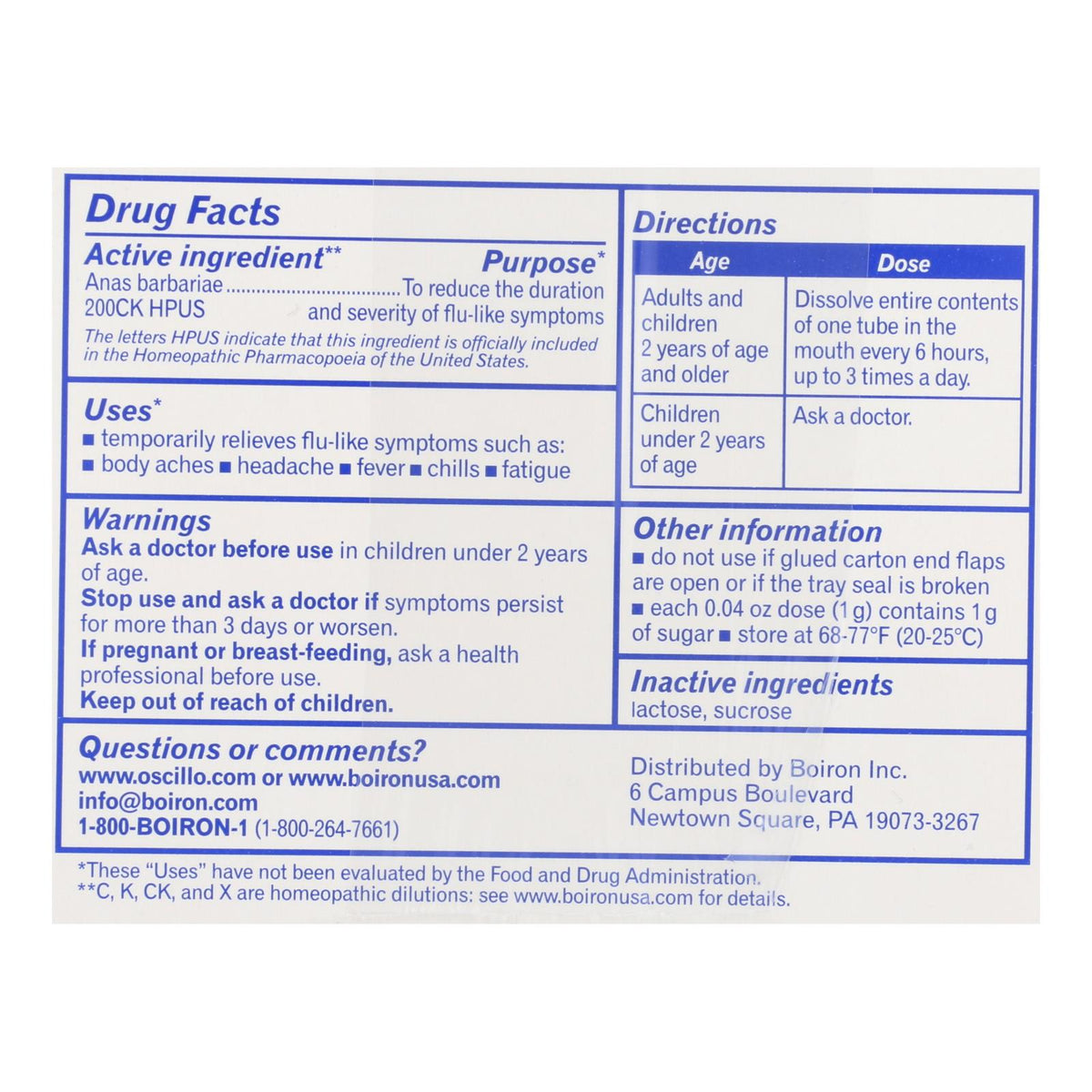 Boiron - Oscillococcinum - 12 Doses