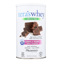 Tera's Whey Protein - Rbgh Free - Fair Trade Dark Chocolate - 12 Oz