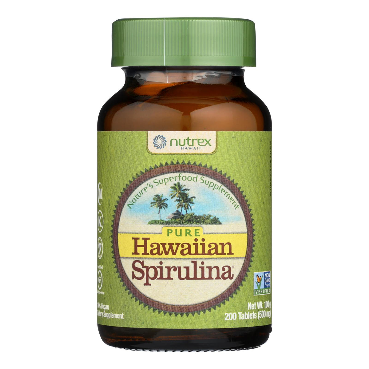 Nutrex Hawaii Pure Hawaiian Spirulina Pacifica - 500 Mg - 200 Tablets