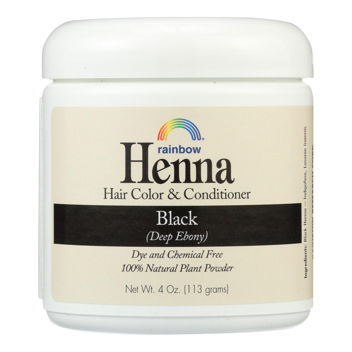 Rainbow Research Henna Hair Color And Conditioner Persian Black Deep Ebony - 4 Oz