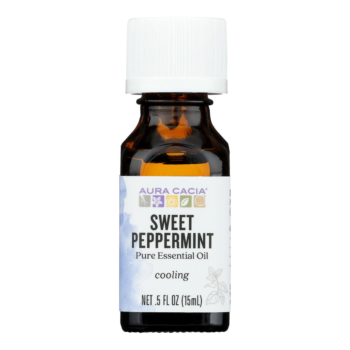 Aura Cacia - Essential Oil - Peppermint Sweet - Case Of 1 - .50 Fl Oz.