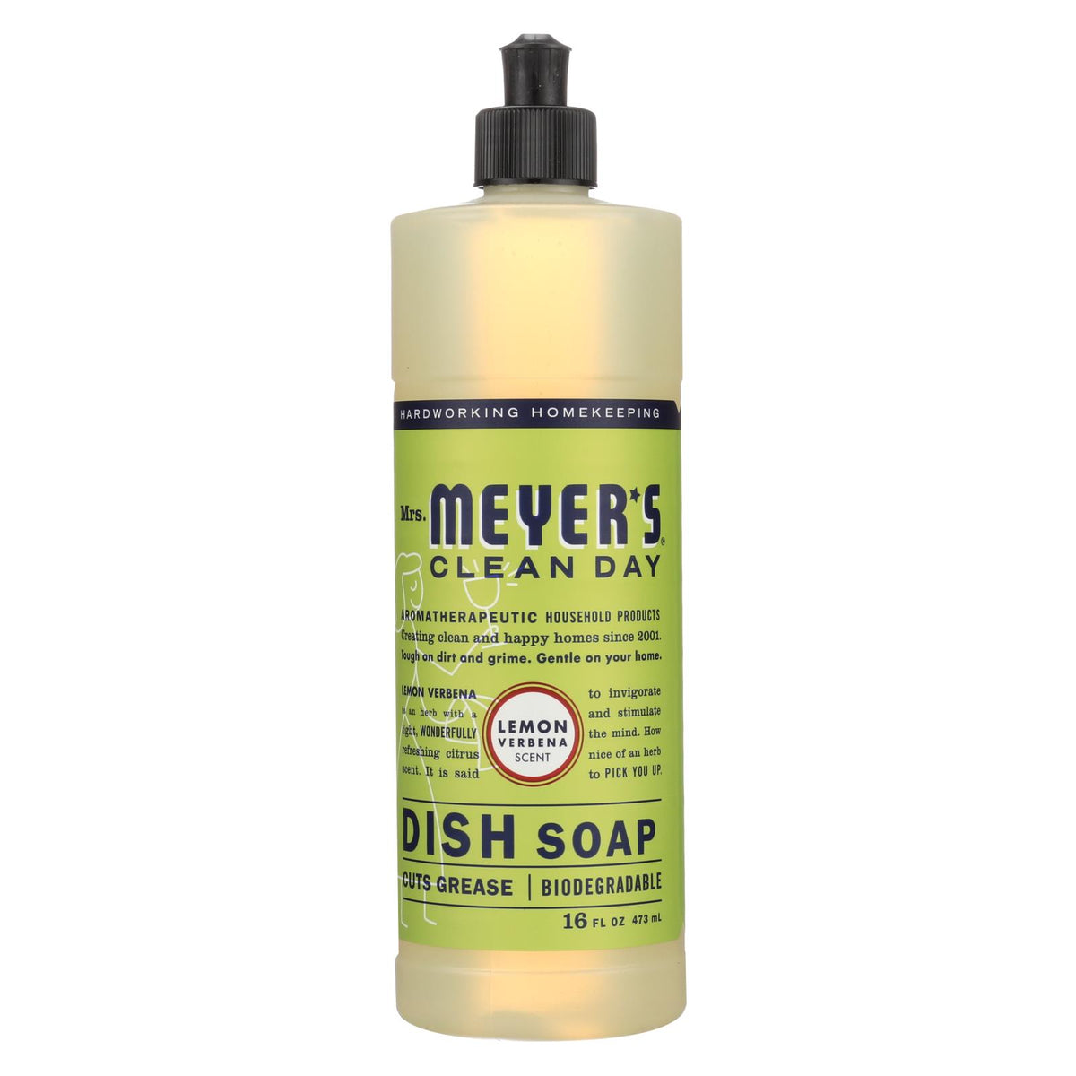 Mrs. Meyer's Clean Day - Liquid Dish Soap - Lemon Verbena - Case Of 6 - 16 Oz