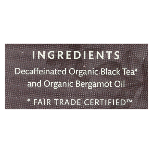 Choice Organic Teas Decaffeinated Earl Grey Tea - 16 Tea Bags - Case Of 6