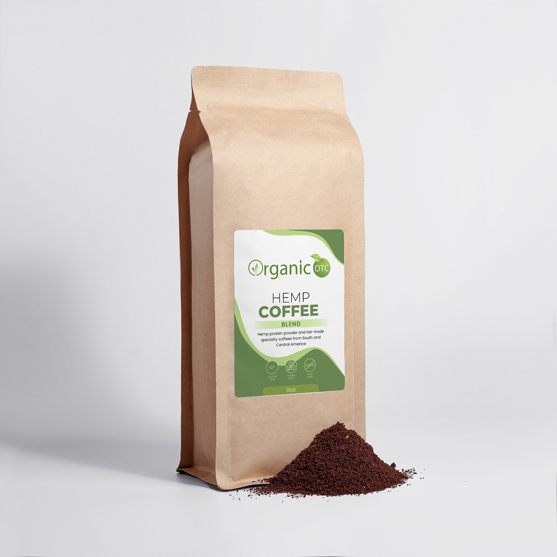 Organic Hemp Coffee Blend - Medium Roast 16oz - Organic OTC