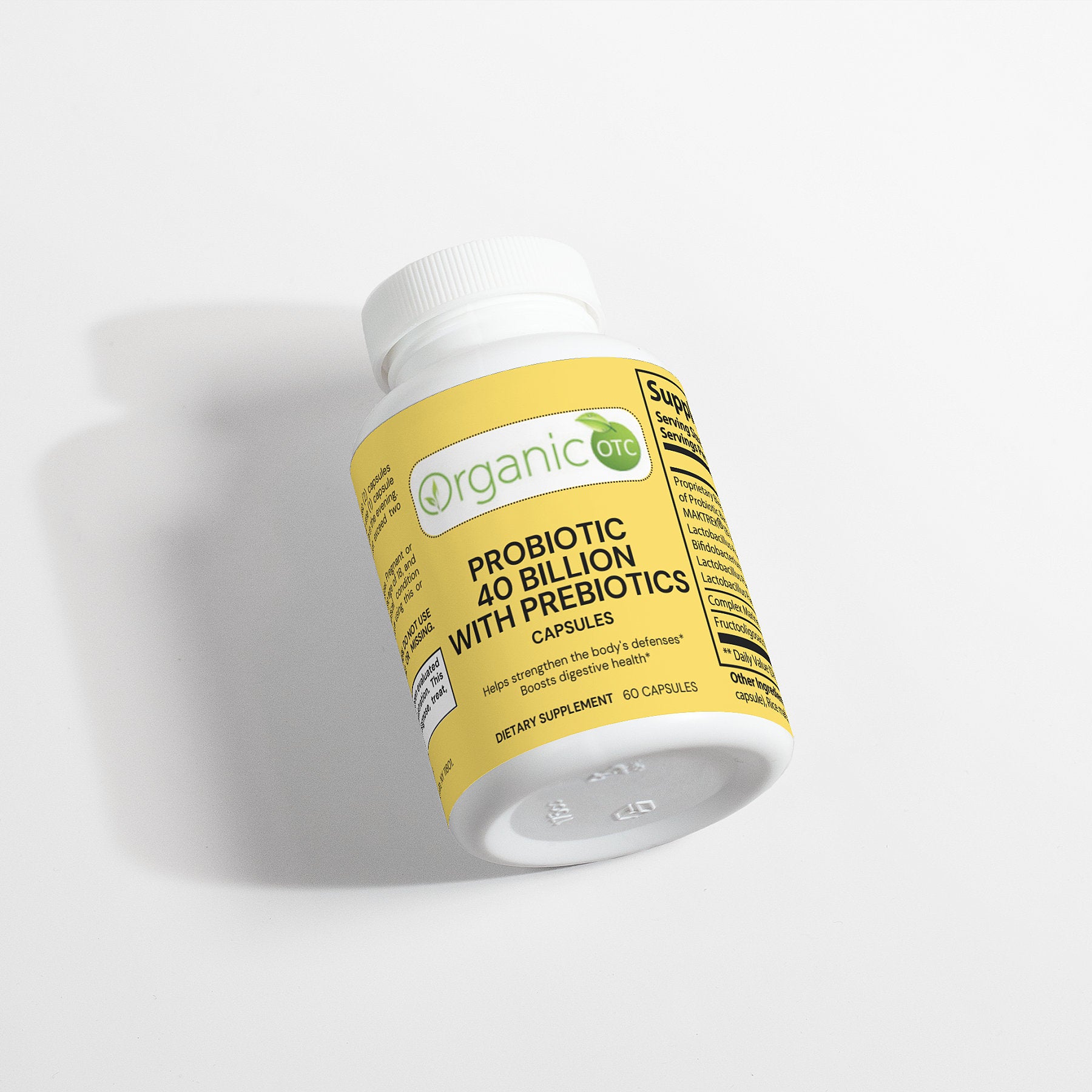 Probiotic 40 Billion with Prebiotics - Organic OTC