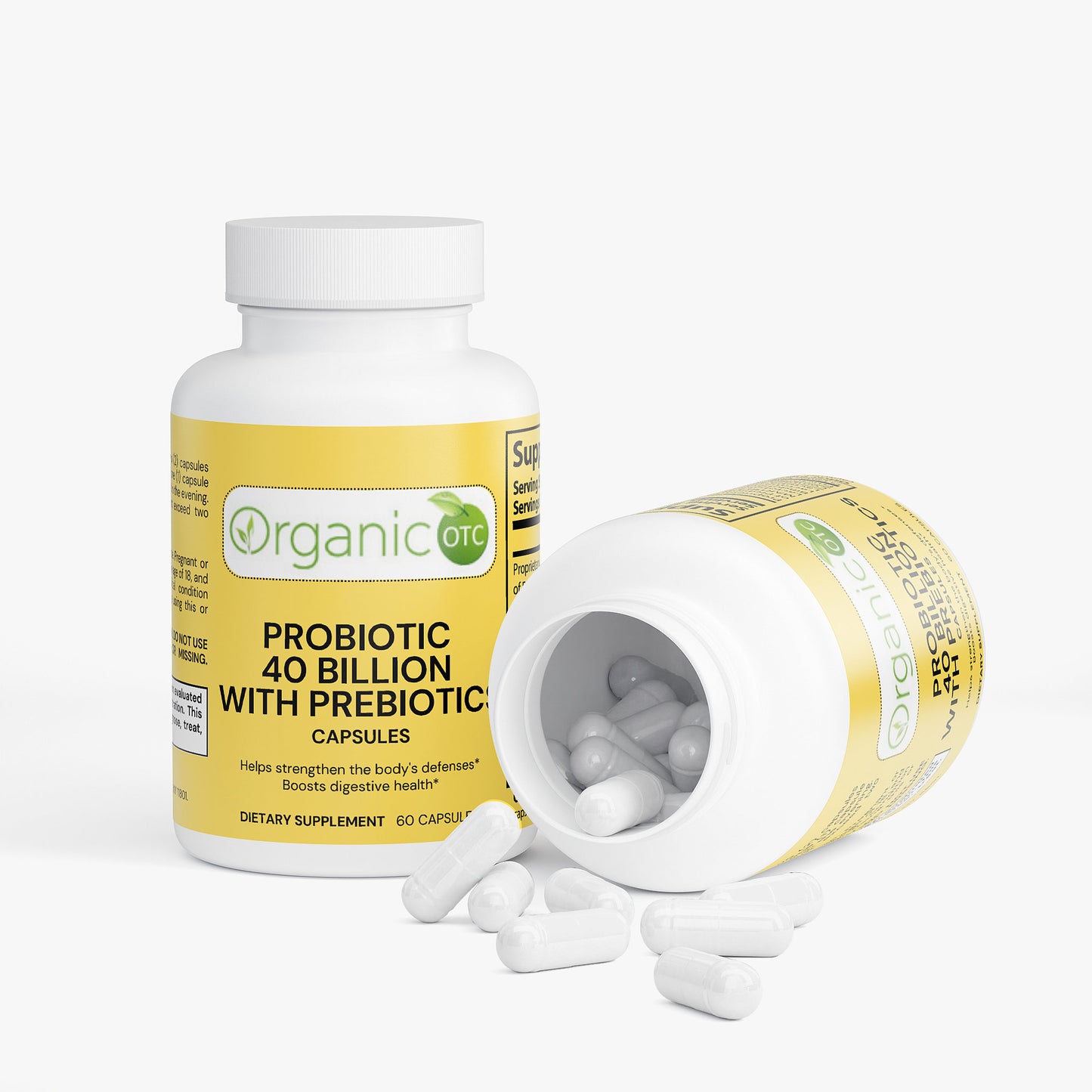 Probiotic 40 Billion with Prebiotics - Organic OTC