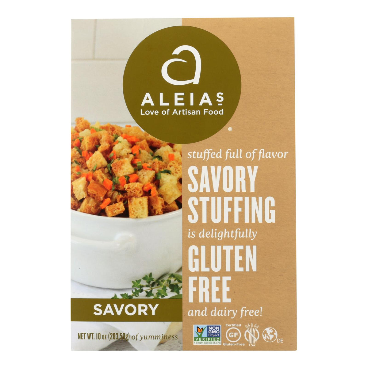 Aleia's - Gluten Free Stuffing Mix - Savory - Case Of 6 - 10 Oz