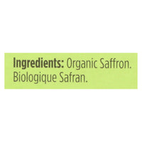 Spicely Organics - Organic Saffron - Case Of 6 - 0.007 Oz.