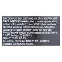 Divine - Crisp Thns Dark Chocolate Mint - Case Of 12 - 2.8 Oz