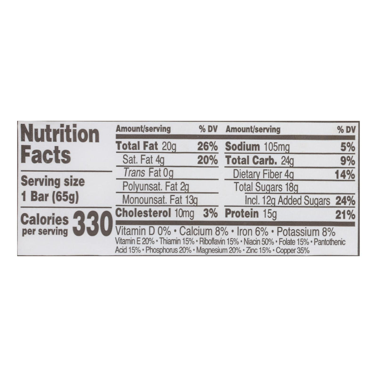 Perfect Bar Dark Chocolate Chip Peanut Butter Perfect Bar  - Case Of 8 - 2.3 Oz