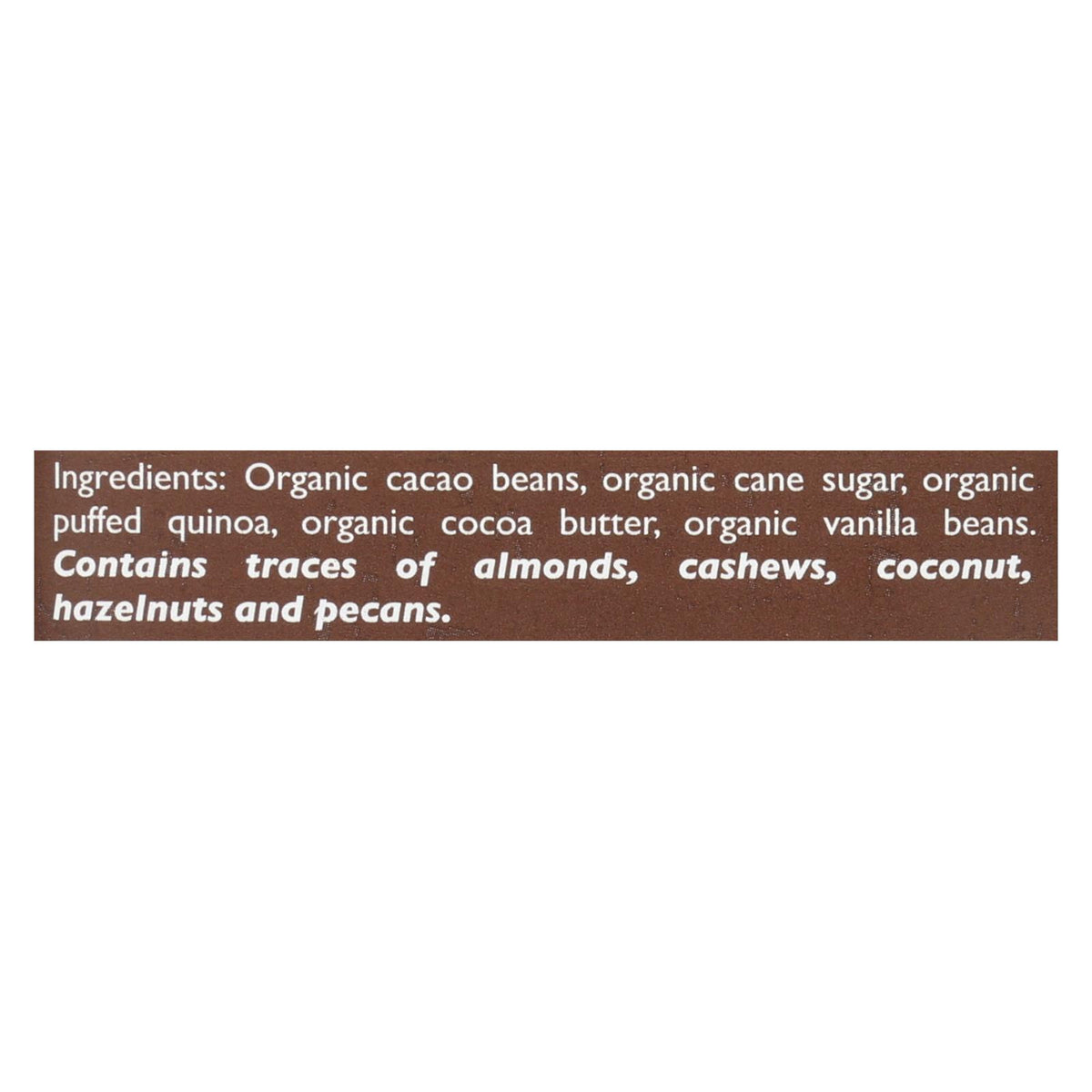 Taza Chocolate Stone Ground Organic Dark Chocolate Bar - Cacao Crunch - Case Of 10 - 2.5 Oz.