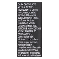 Divine - Bar Dark Chocolate W/almonds - Case Of 12 - 3 Oz