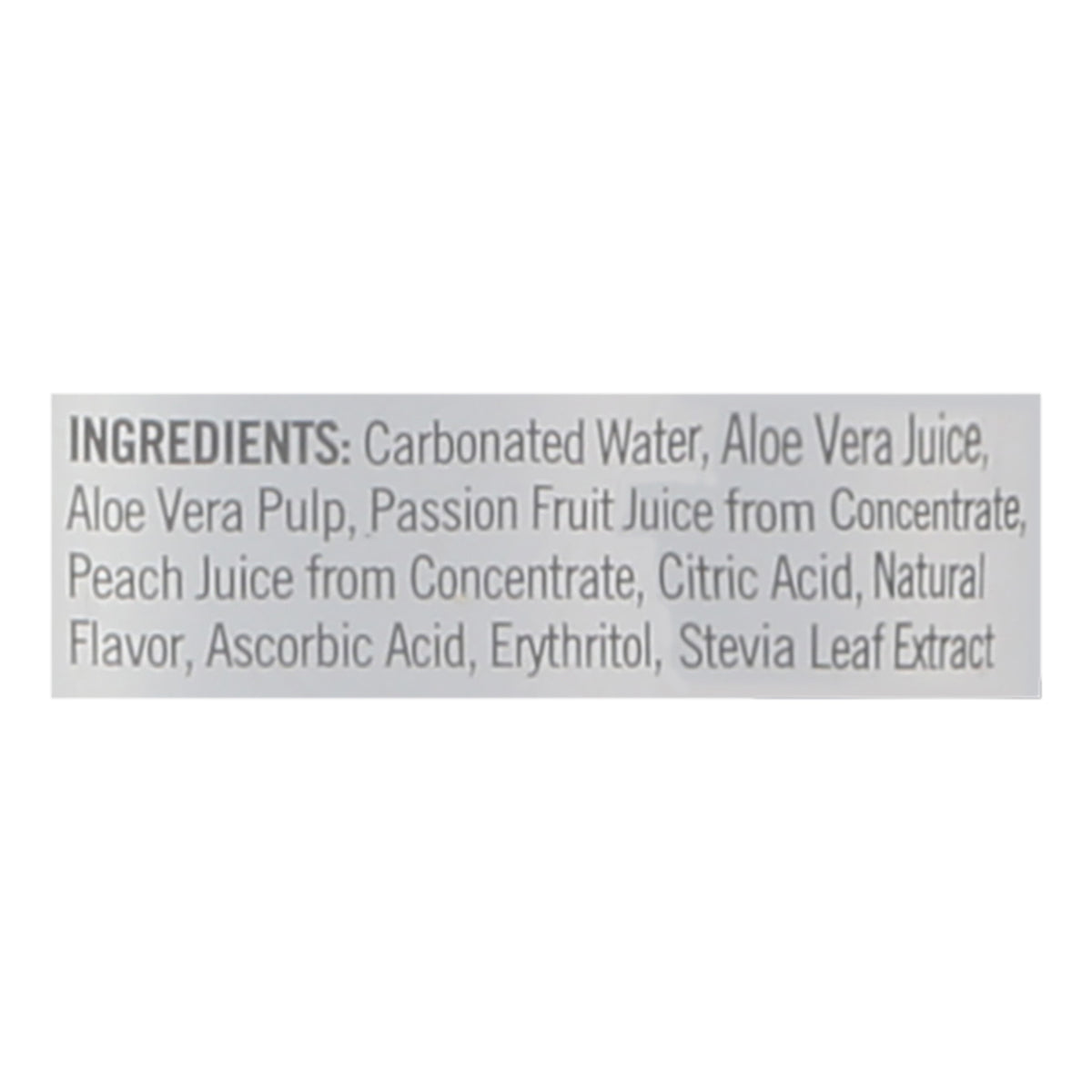 Aloe - Drink Sparkling Passionfruit Peach - Case Of 12 - 11.2 Fluid Ounces