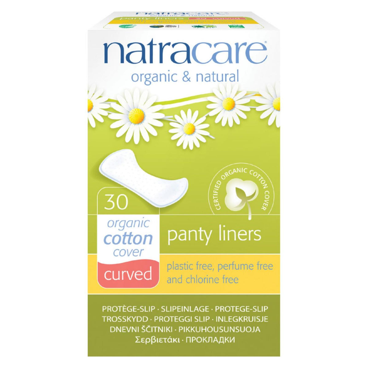 Natracare Natural Curved Panty Liners - 30 Pack