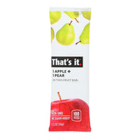 That's It Fruit Bar - Apple And Pear - Case Of 12 - 1.2 Oz