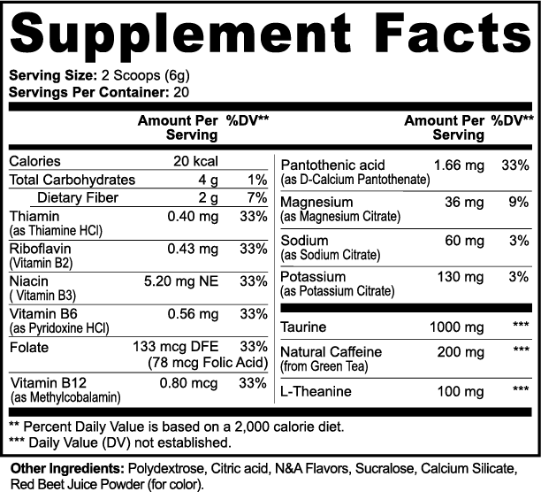 Energy Powder (Guava Berry) - Organic OTC