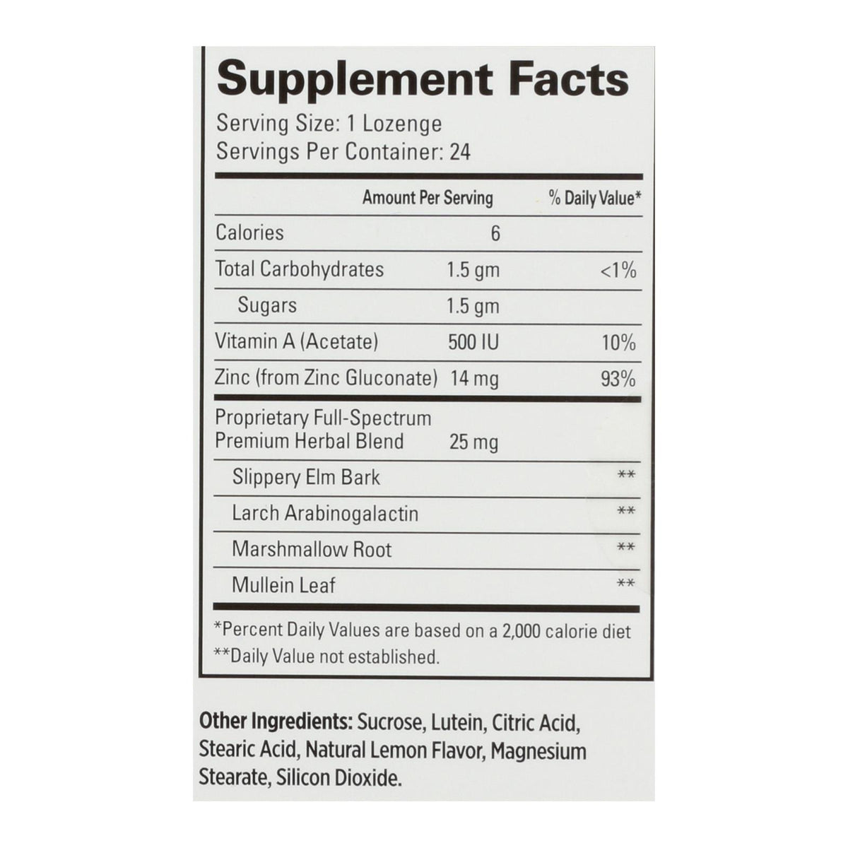 Quantum Therazinc Cold Season Plus Lozenges Lemon - 14 Mg - 24 Lozenges