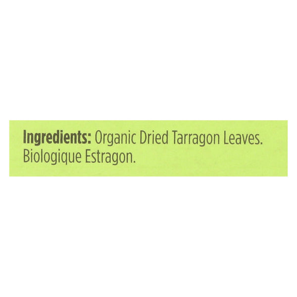 Spicely Organics - Organic Tarragon - Case Of 6 - 0.1 Oz.