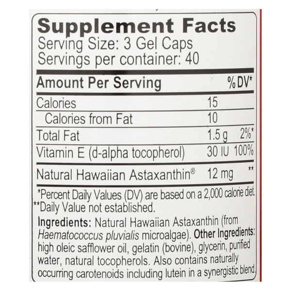 Bioastin 4mg Astaxanthin Microalgae  - 1 Each - 120 Cap