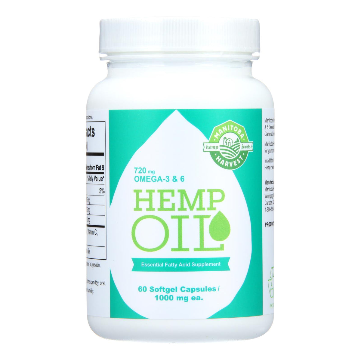 Manitoba Harvest Hemp Oil  - 1 Each - 60 Sgel