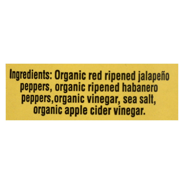 Organic Harvest Pepper Sauce - Habanero - Case Of 12 - 5 Oz.