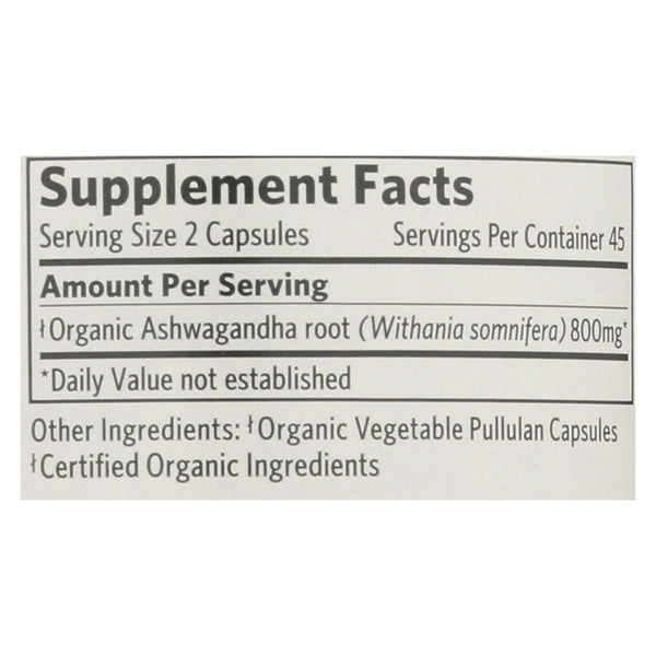 Organic India Wellness Supplements, Ashwagandha  - 1 Each - 90 Vcap