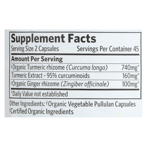 Organic India Wellness Supplements, Turmeric Formula  - 1 Each - 90 Vcap