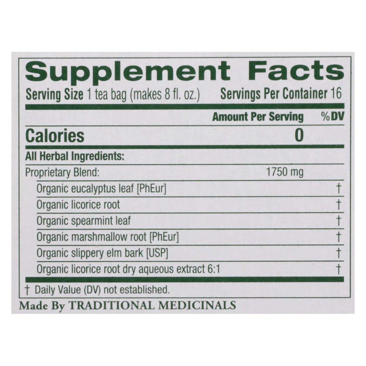 Traditional Medicinals - Herbal Tea Thrt Ct Eclyp - Case Of 6 - 16 Bag