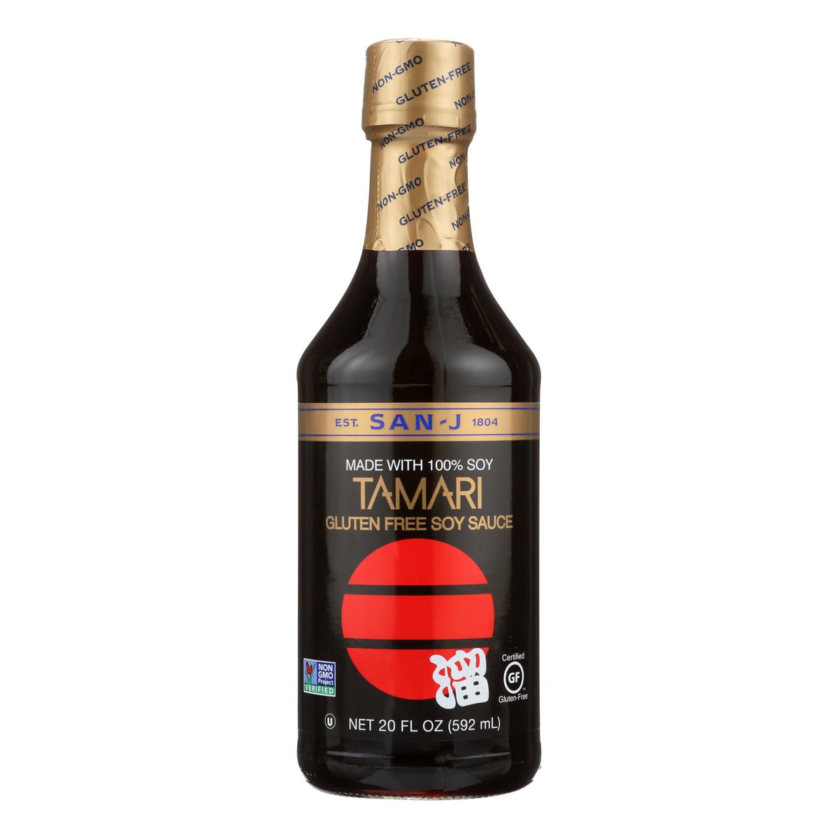 San - J Tamari Soy Sauce - Case Of 6 - 20 Fl Oz.