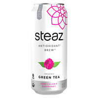 Steaz Zero Calorie Green Tea - Raspberry - Case Of 12 - 16 Fl Oz.