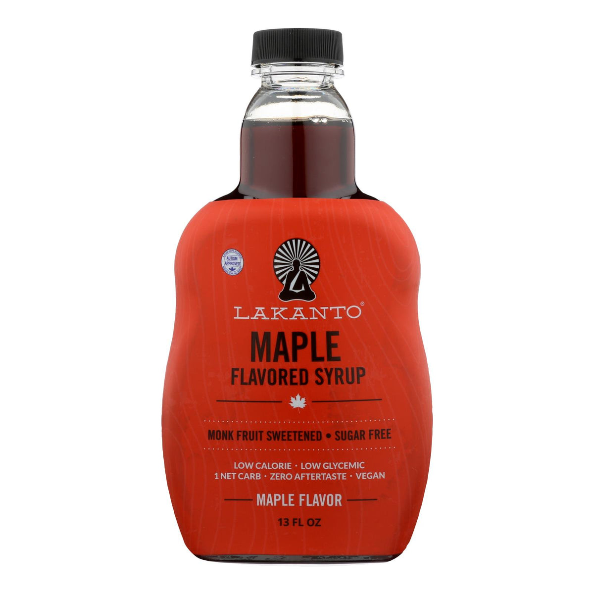 Lakanto Monk Fruit Sweetened Maple Flavored Syrup  - Case Of 8 - 13 Fz