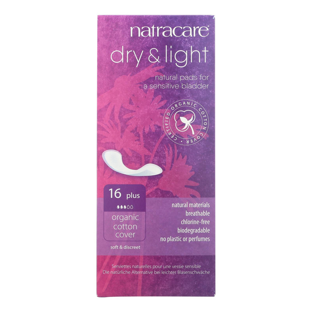 Natracare - Pads Dry&light Plus - 1 Each - 16 Ct