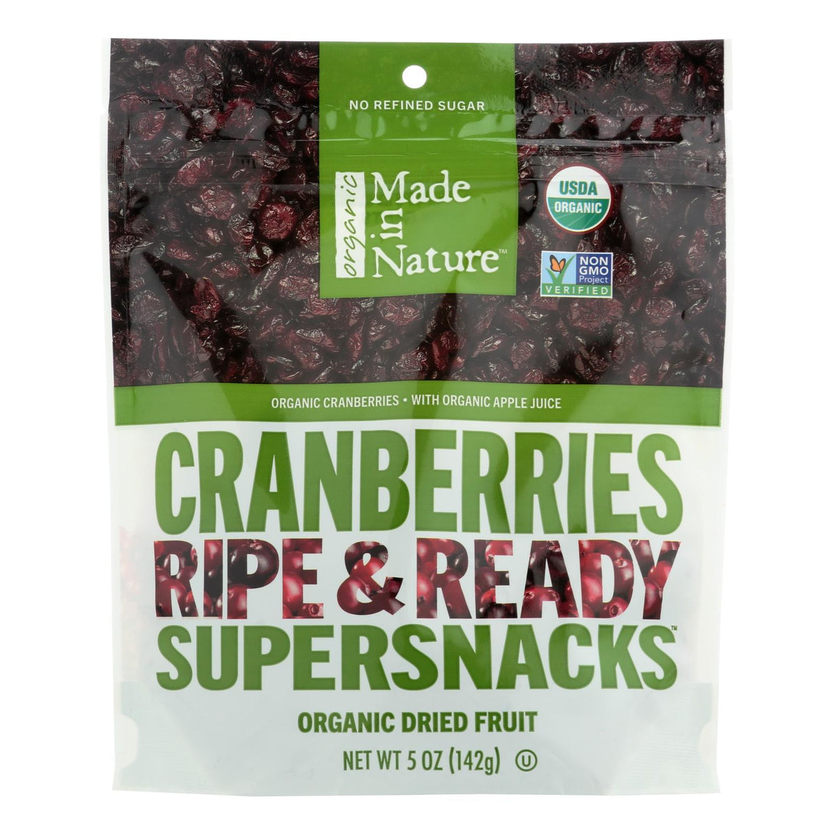 Made In Nature Cranberries Organic Dried Fruit  - Case Of 6 - 5 Oz