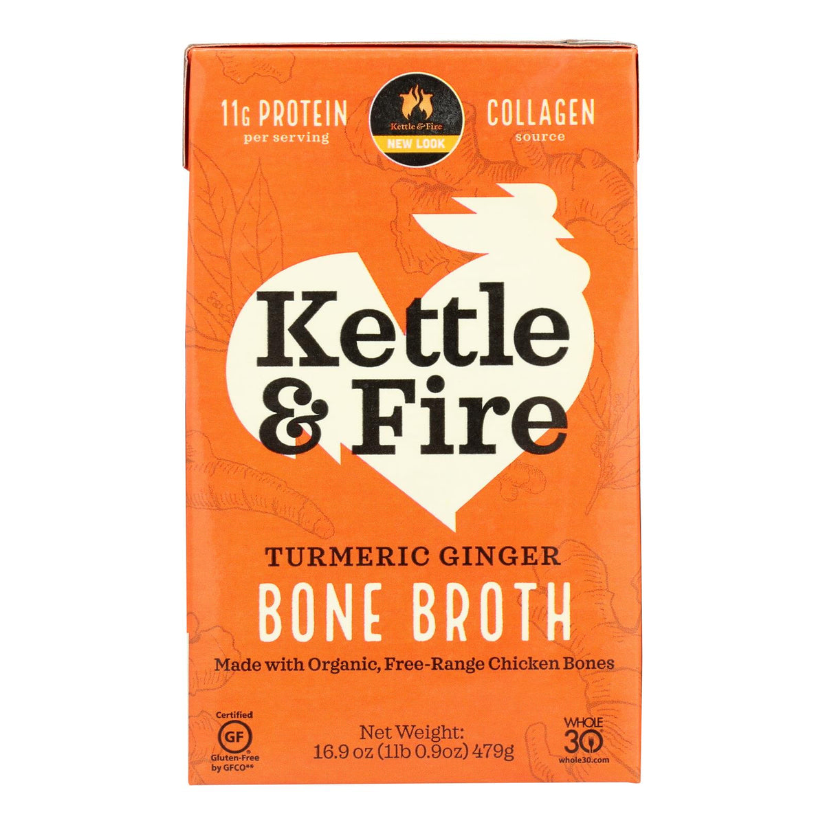 Kettle And Fire - Bone Broth Trmc Ginger Chicken - Case Of 6 - 16.9 Oz