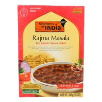 Kitchen Of India Dinner - Red Kidney Beans Curry - Rajma Masala - 10 Oz - Case Of 6