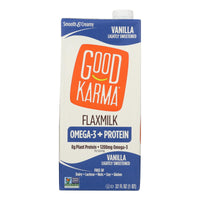 Good Karma Flax Milk - Protein - Vanilla - Case Of 6 - 32 Fl Oz