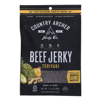 Country Archer - Jerky Beef Teriyaki - Case Of 12-2.5 Oz