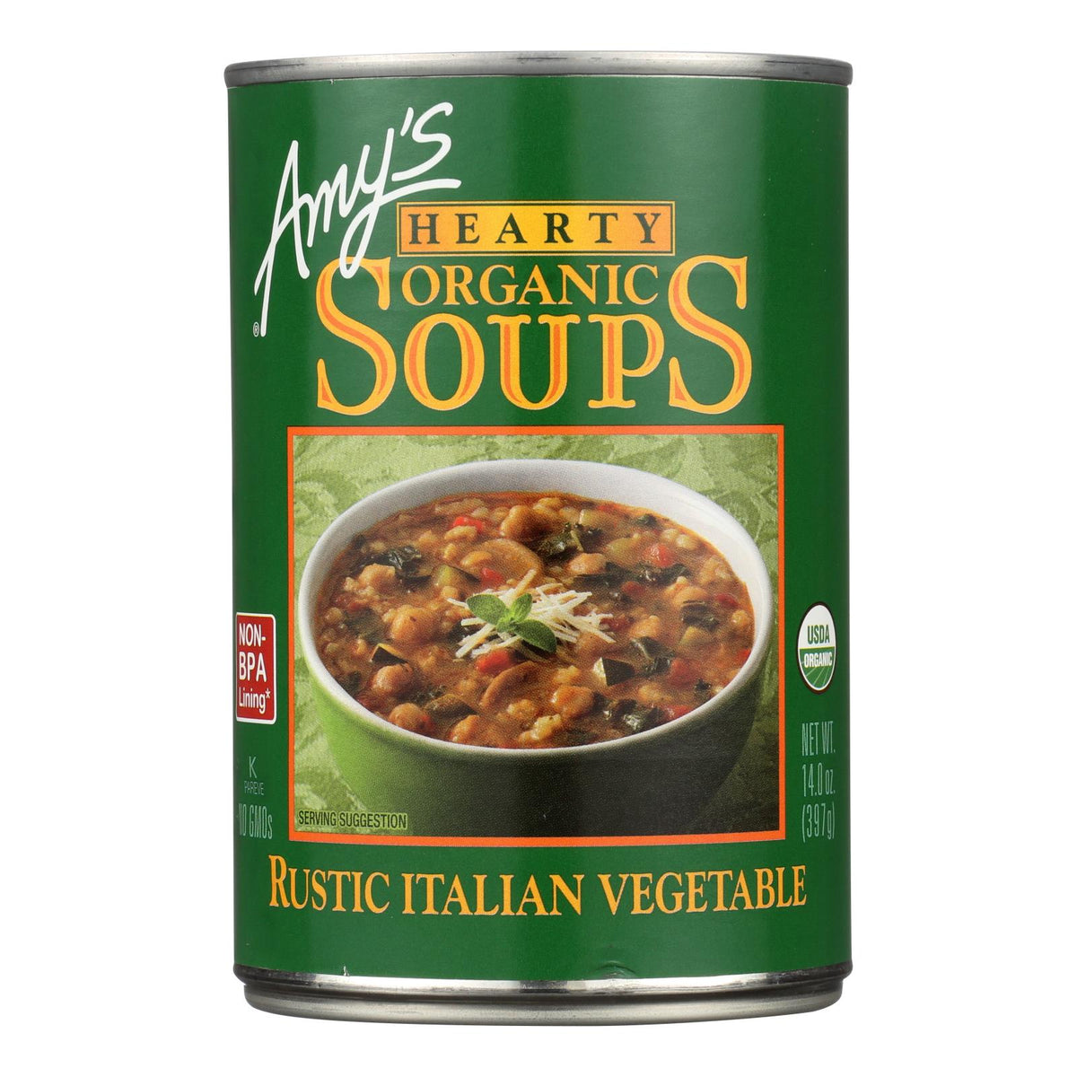 Amy's - Organic Soup - Vegetarian Hearty Italian - Case Of 12 - 14 Oz