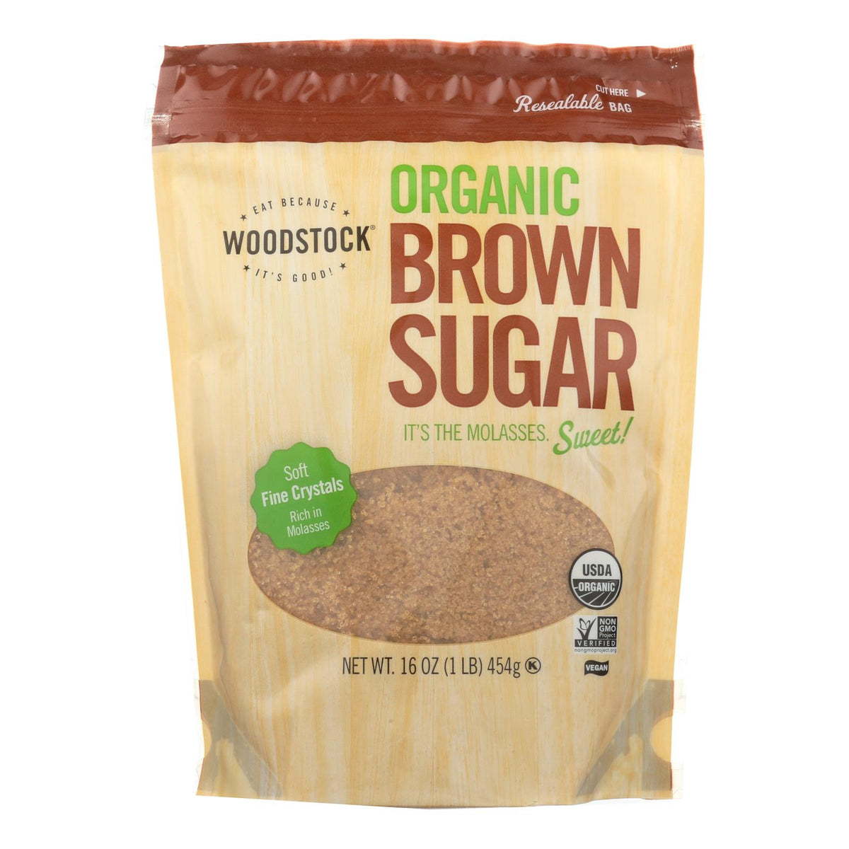 Woodstock Organic Brown Sugar - Case Of 12 - 16 Oz