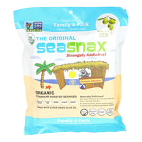 Seasnax Organic Premium Roasted Seaweed Snack - Original - Case Of 4 - 2.16 Oz.