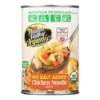 Health Valley Organic Soup - Chicken Noodle No Salt Added - Case Of 12 - 14.5 Oz.