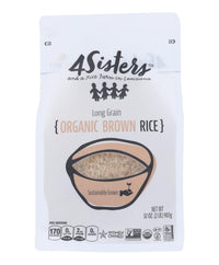 4 Sisters - Rice Og2 Brown Long Grain - Cs Of 6-2 Lb