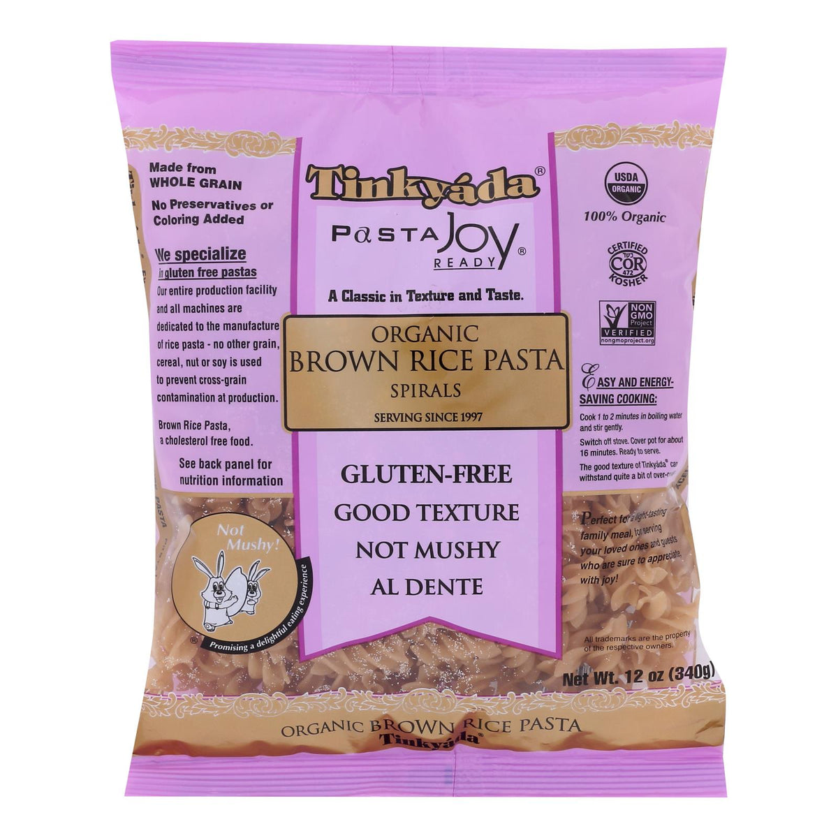 Tinkyada Brown Rice Pasta - Spiral - Case Of 12 - 12 Oz