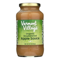 Vermont Village Organic Applesauce - Unsweetened - Case Of 6 - 24 Oz.