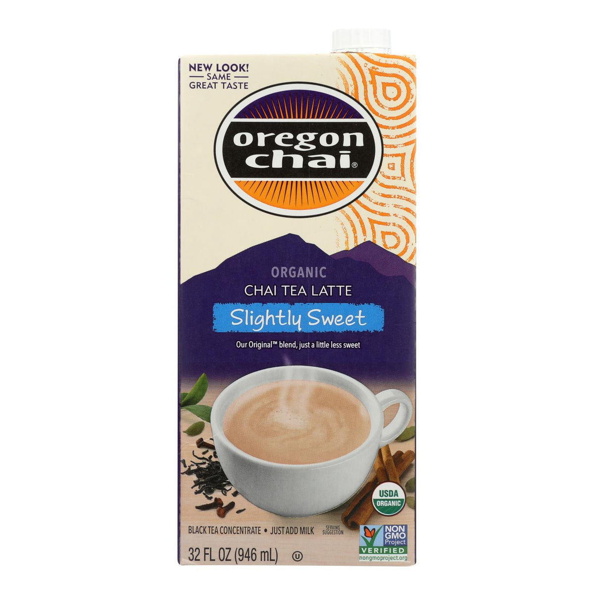 Oregon Chai Original Chai Tea Latte Concentrate - Slightly Sweet - Case Of 6 - 32 Fl Oz.