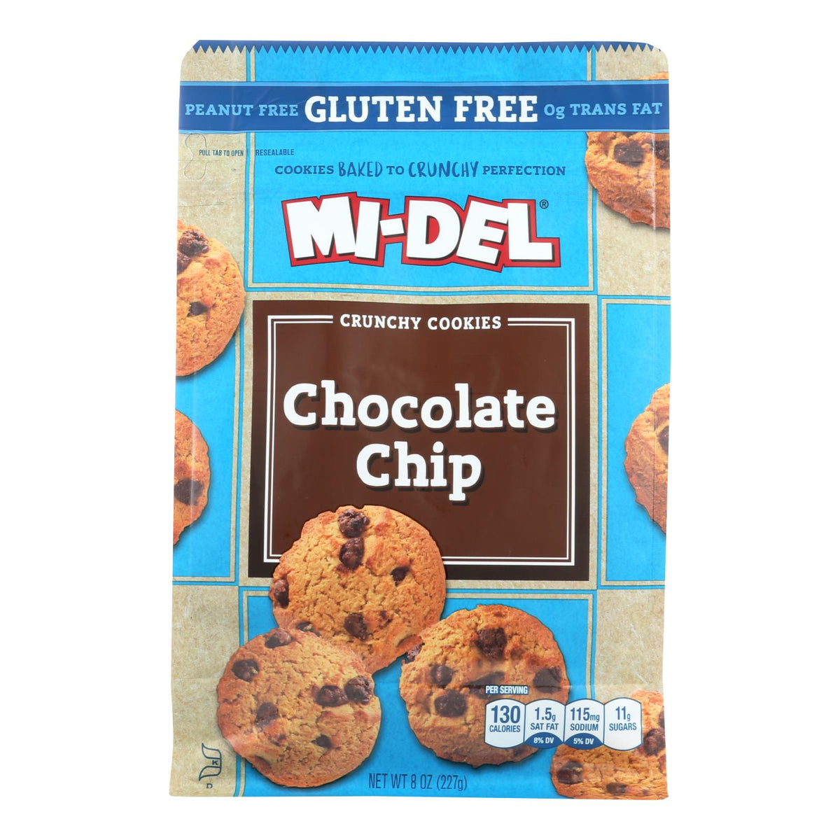 Mi-del's Gluten-free Chocolate Chip Crunchy Cookies  - Case Of 8 - 8 Oz