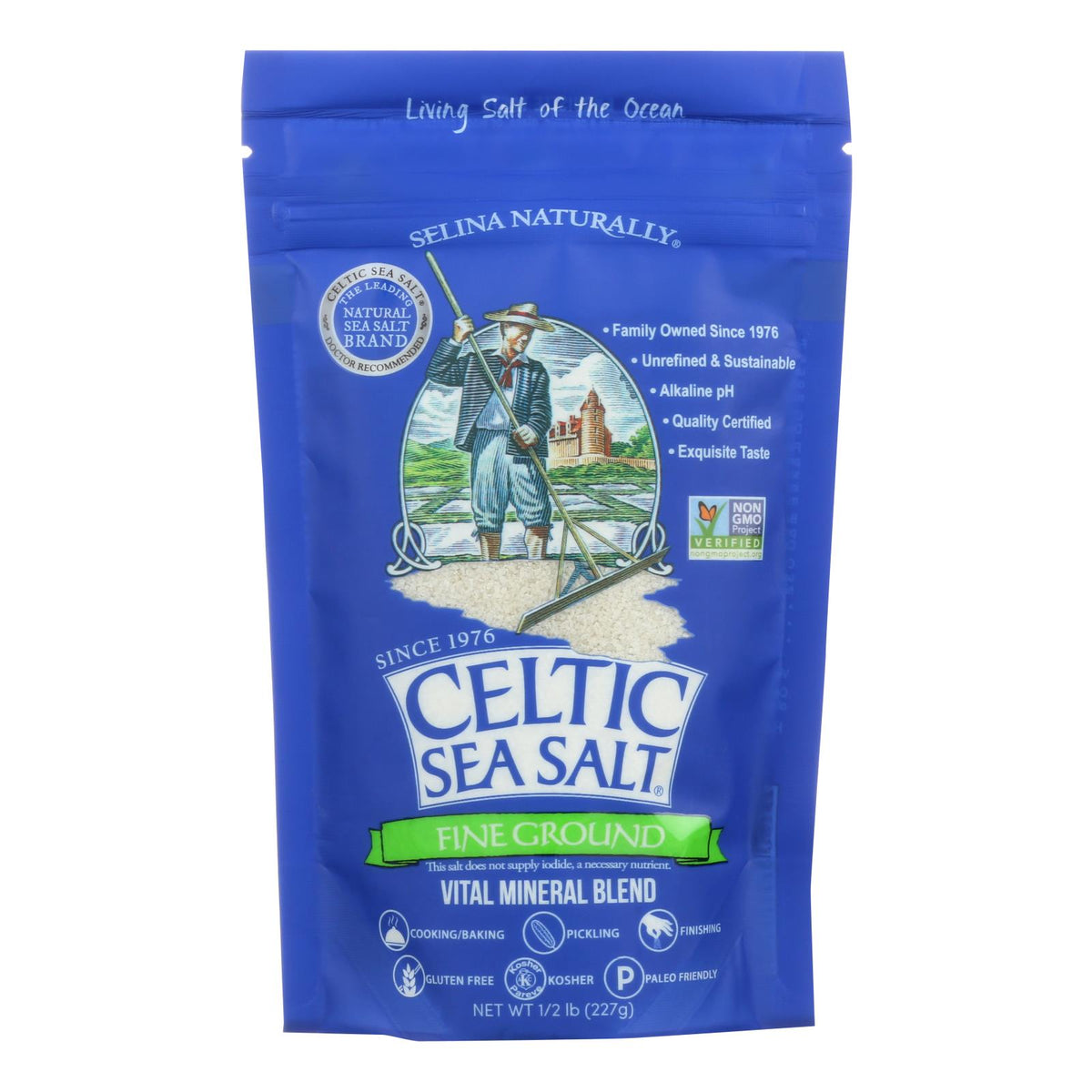 Celtic Sea Salt - Fine Ground Sea Salt - Case Of 6