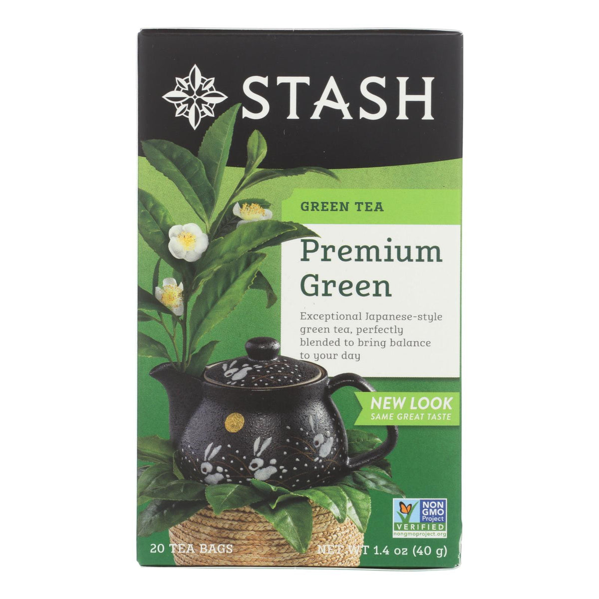 Stash Tea Organic Green Tea - Premium - Case Of 6 - 20 Bags