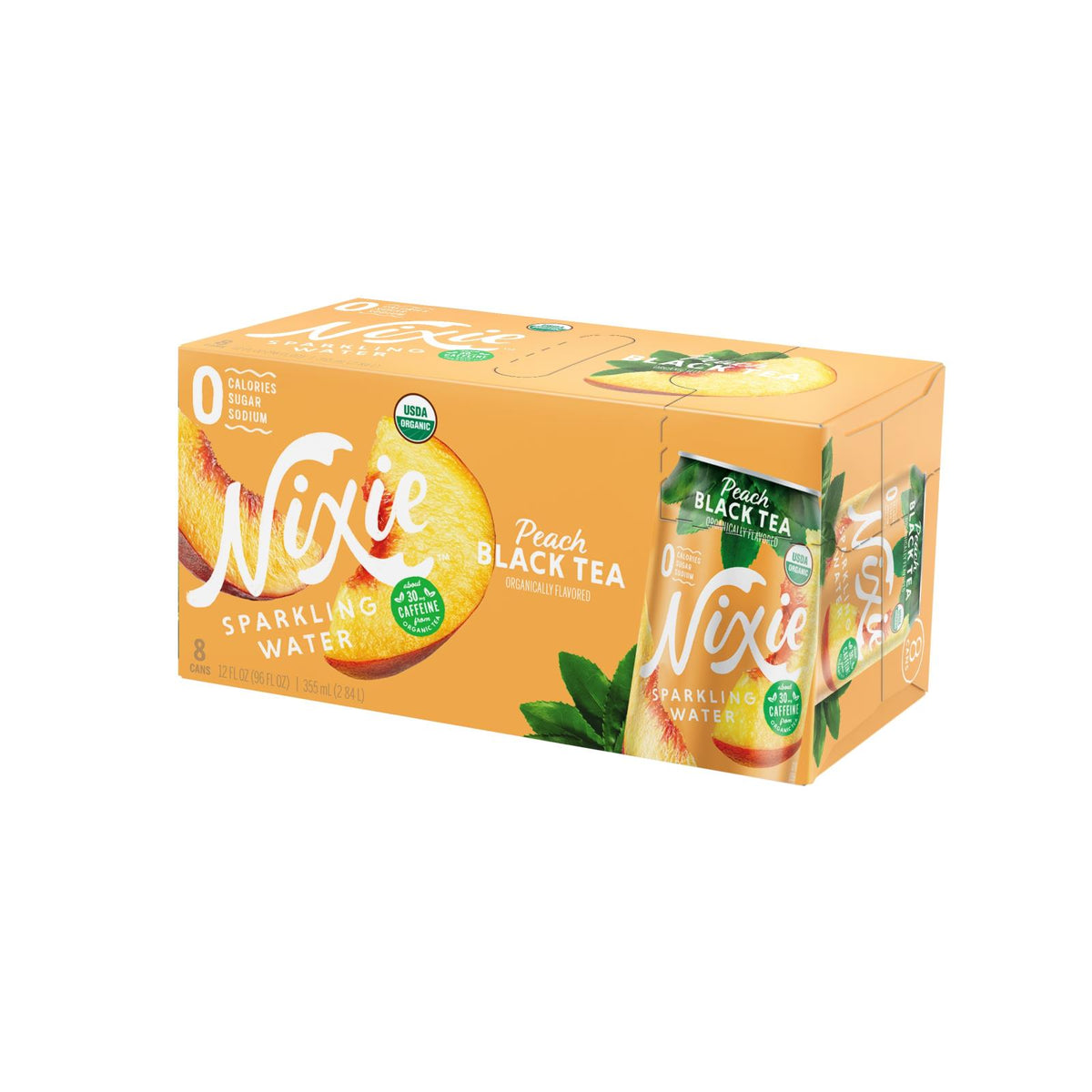 Nixie Sparkling Water - Sparkling Water Peach - Case Of 3 - 8/12 Fz